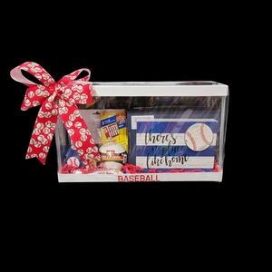 Baseball Gift Set with Red Bow
